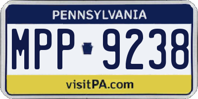 PA license plate MPP9238
