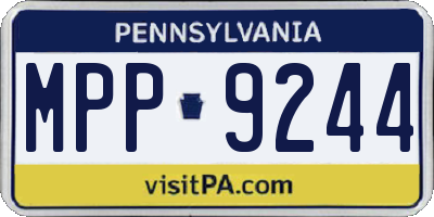 PA license plate MPP9244