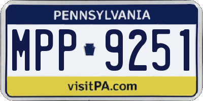 PA license plate MPP9251