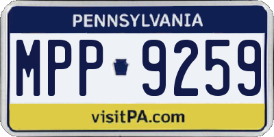 PA license plate MPP9259