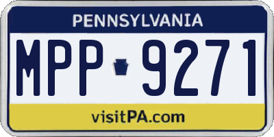 PA license plate MPP9271