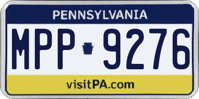 PA license plate MPP9276
