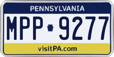 PA license plate MPP9277