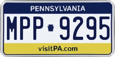 PA license plate MPP9295