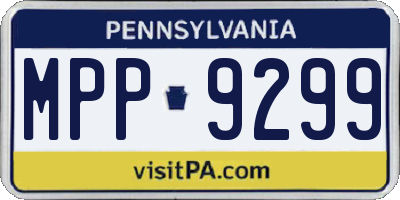 PA license plate MPP9299
