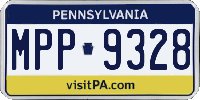 PA license plate MPP9328