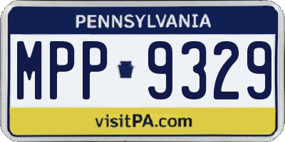 PA license plate MPP9329