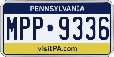 PA license plate MPP9336