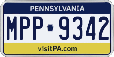 PA license plate MPP9342