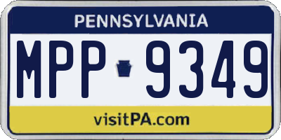 PA license plate MPP9349