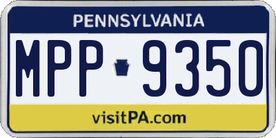 PA license plate MPP9350