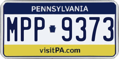 PA license plate MPP9373