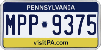 PA license plate MPP9375