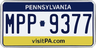 PA license plate MPP9377