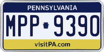 PA license plate MPP9390
