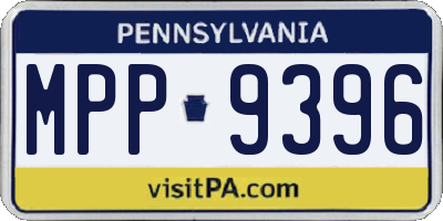 PA license plate MPP9396