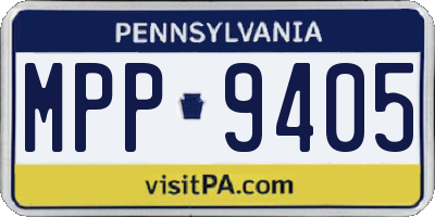 PA license plate MPP9405