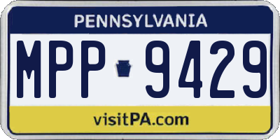 PA license plate MPP9429