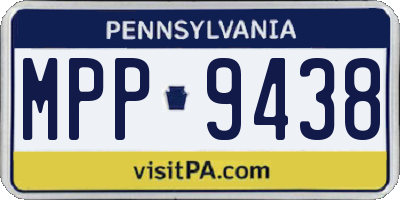 PA license plate MPP9438