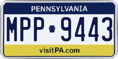 PA license plate MPP9443
