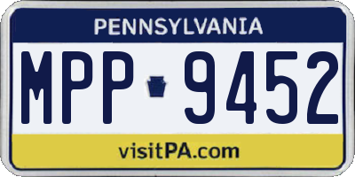 PA license plate MPP9452