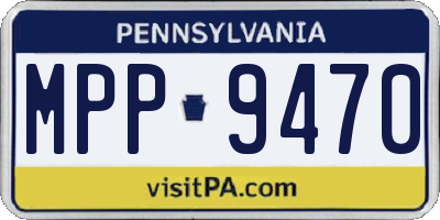 PA license plate MPP9470
