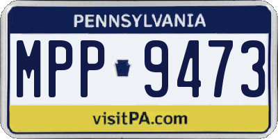 PA license plate MPP9473