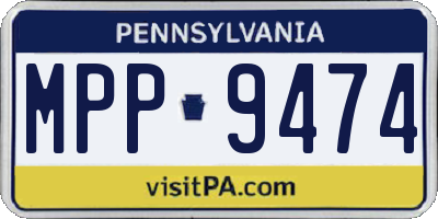 PA license plate MPP9474