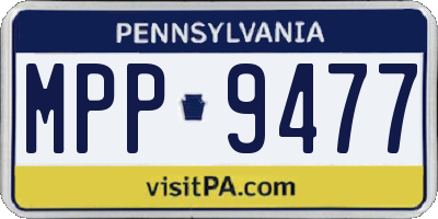 PA license plate MPP9477