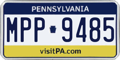 PA license plate MPP9485