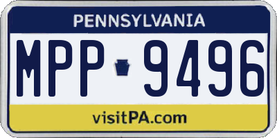 PA license plate MPP9496