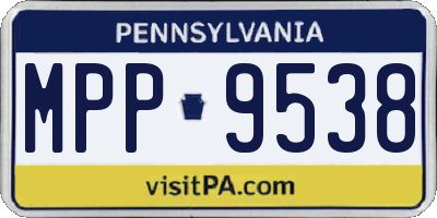 PA license plate MPP9538