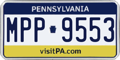 PA license plate MPP9553