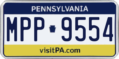 PA license plate MPP9554