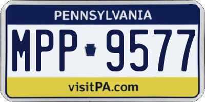 PA license plate MPP9577