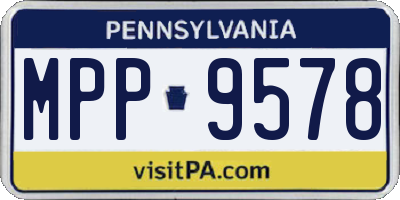 PA license plate MPP9578