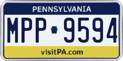 PA license plate MPP9594