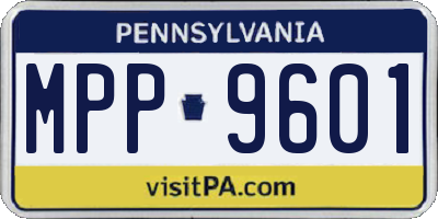 PA license plate MPP9601