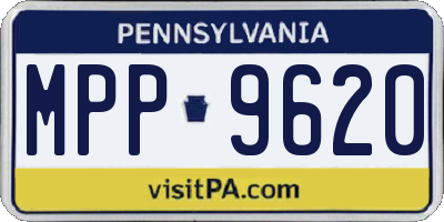 PA license plate MPP9620