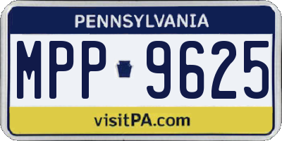 PA license plate MPP9625