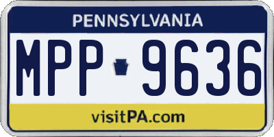 PA license plate MPP9636