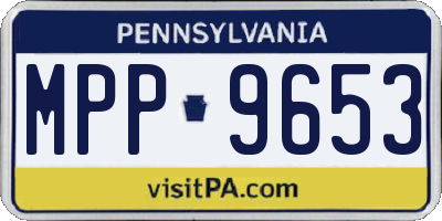 PA license plate MPP9653