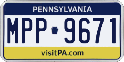 PA license plate MPP9671