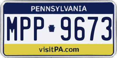 PA license plate MPP9673
