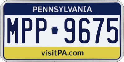 PA license plate MPP9675