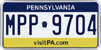 PA license plate MPP9704