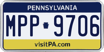 PA license plate MPP9706
