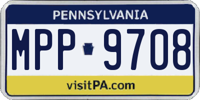 PA license plate MPP9708