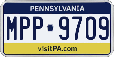 PA license plate MPP9709