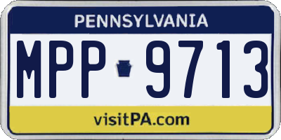 PA license plate MPP9713